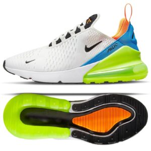 Nike Women's W Air Max 270 Nerf DO6691-100 Shoes, Summit White/Black-white-volt, 8