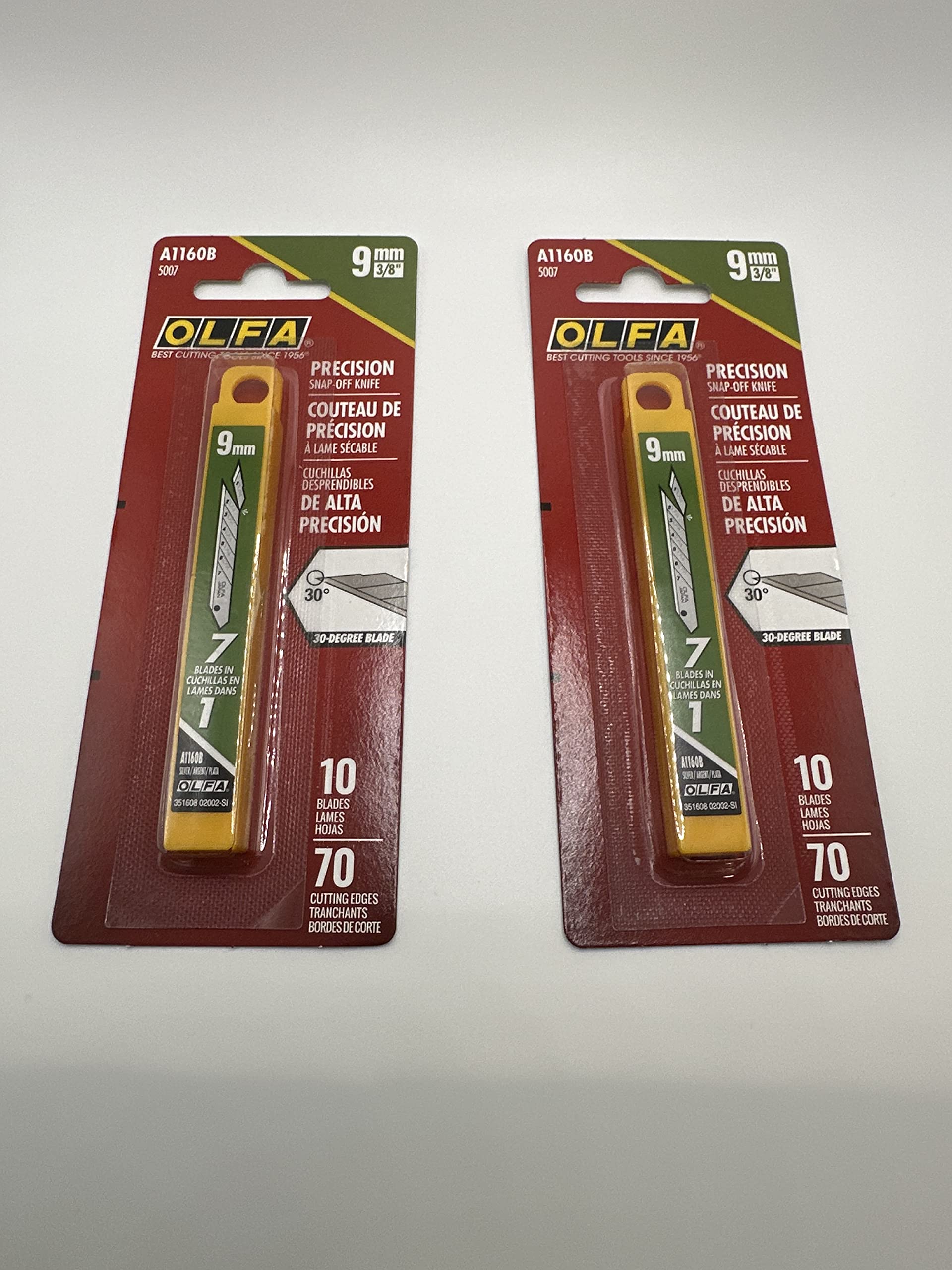 OLFA 5007 A1160B 9mm Snap-Off Art Blade, 10-Pack (2 Pack)