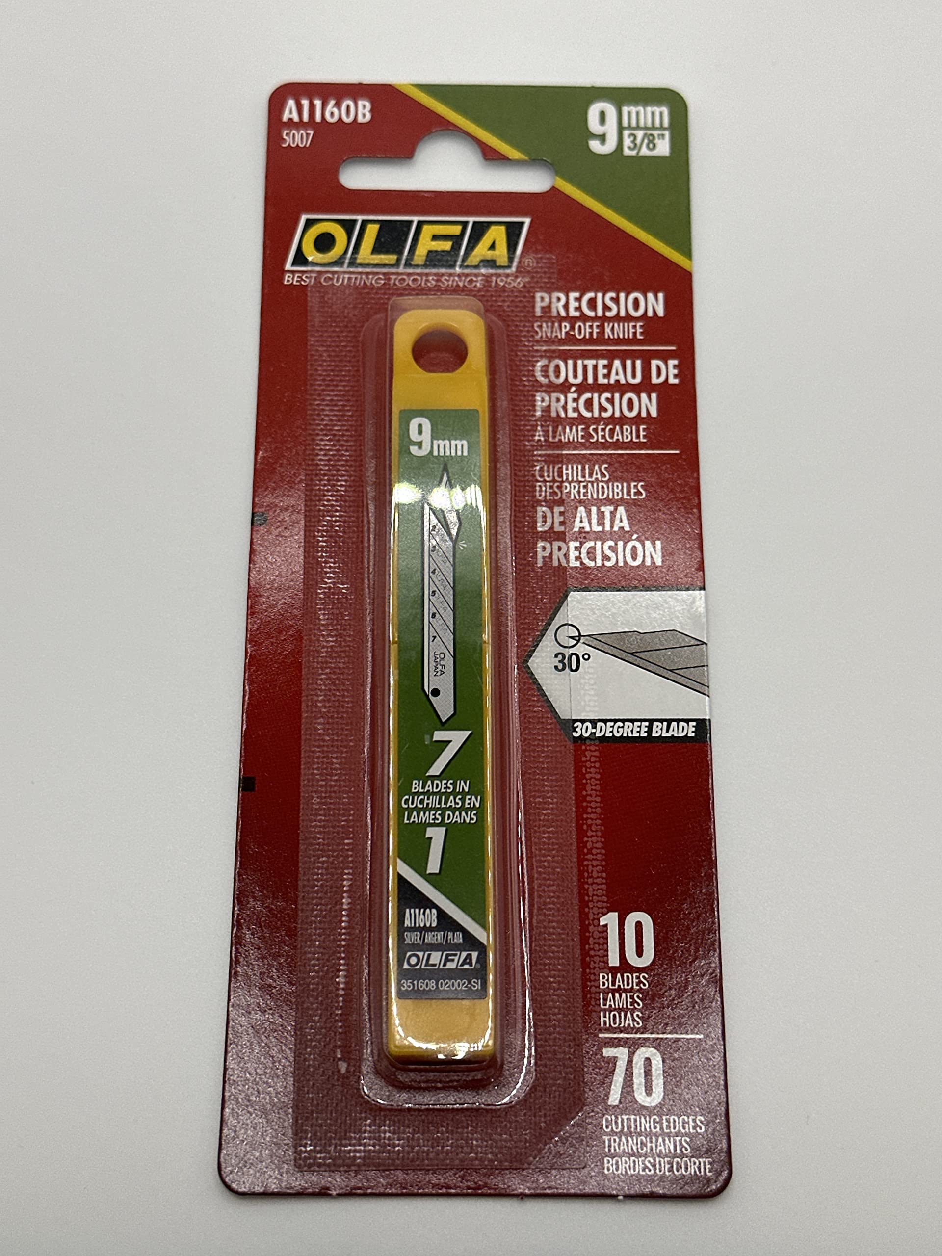 OLFA 5007 A1160B 9mm Snap-Off Art Blade, 10-Pack (2 Pack)