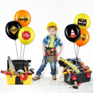 45 Pieces Construction Balloons, 12 Inch Construction Birthday Party Decorations for Children Shower Dump Truck Birthday Party Construction Zone Theme Party Traffic Zone Birthday Party Supplies