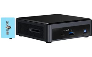 nuc nuc10i7-2021 home & business mini desktop black (intel i7-10710u 6-core, 16gb ram, 512gb pcie ssd, integrated graphics, wifi, bluetooth, 1xhdmi, sd card, win 10 pro) with hub