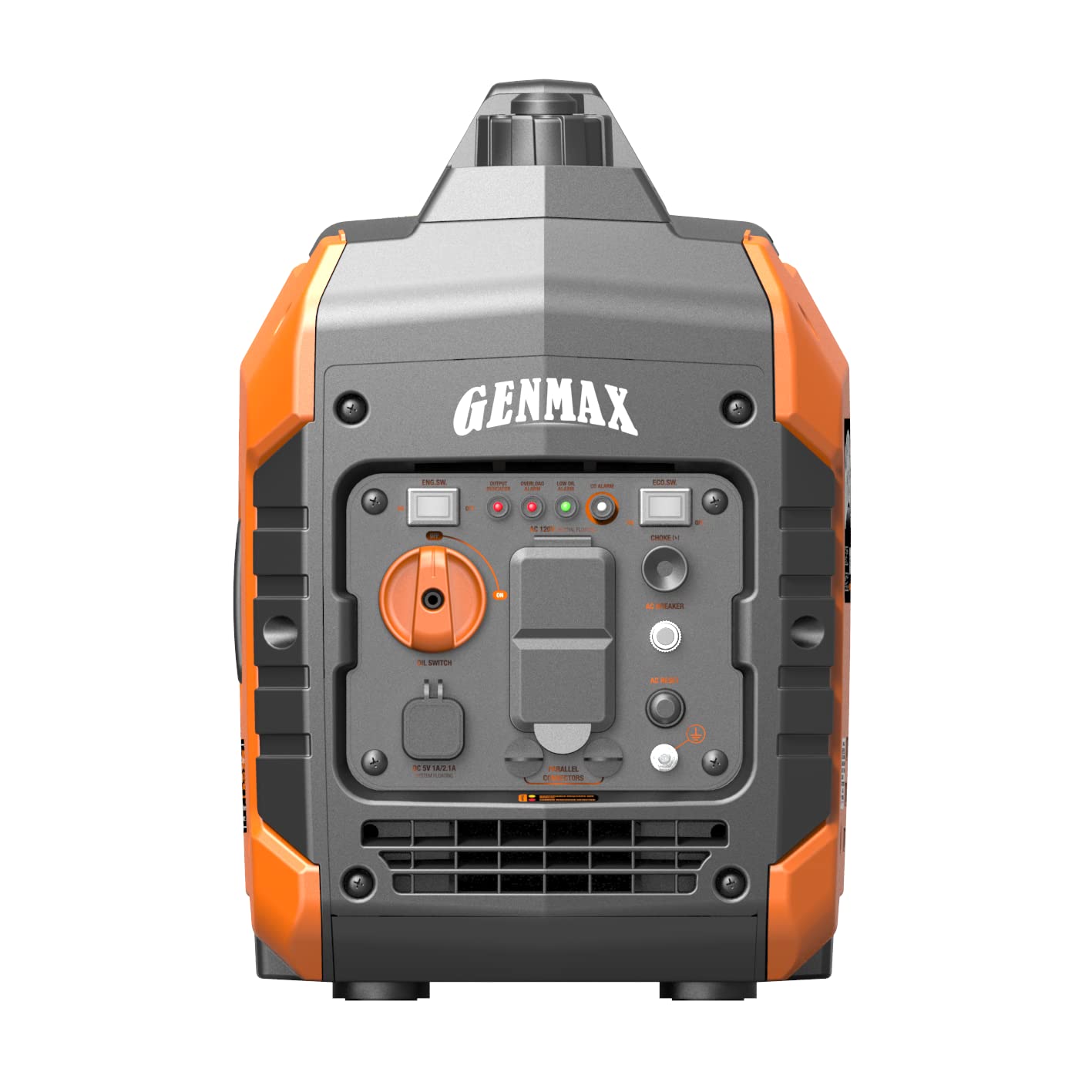 GENMAX Portable Inverter Generator, 2000W Ultra Quiet Gas Engine, EPA Compliant, Eco Mode Function, Ultra Light, Suitable for Backup Home and Camping(GM2000i)