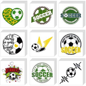 leelosp 72 pcs volleyball soccer temporary tattoos for team volleyball team gift volleyball soccer waterproof body stickers sport tattoo cheer gifts for fans team party favors, 9 styles