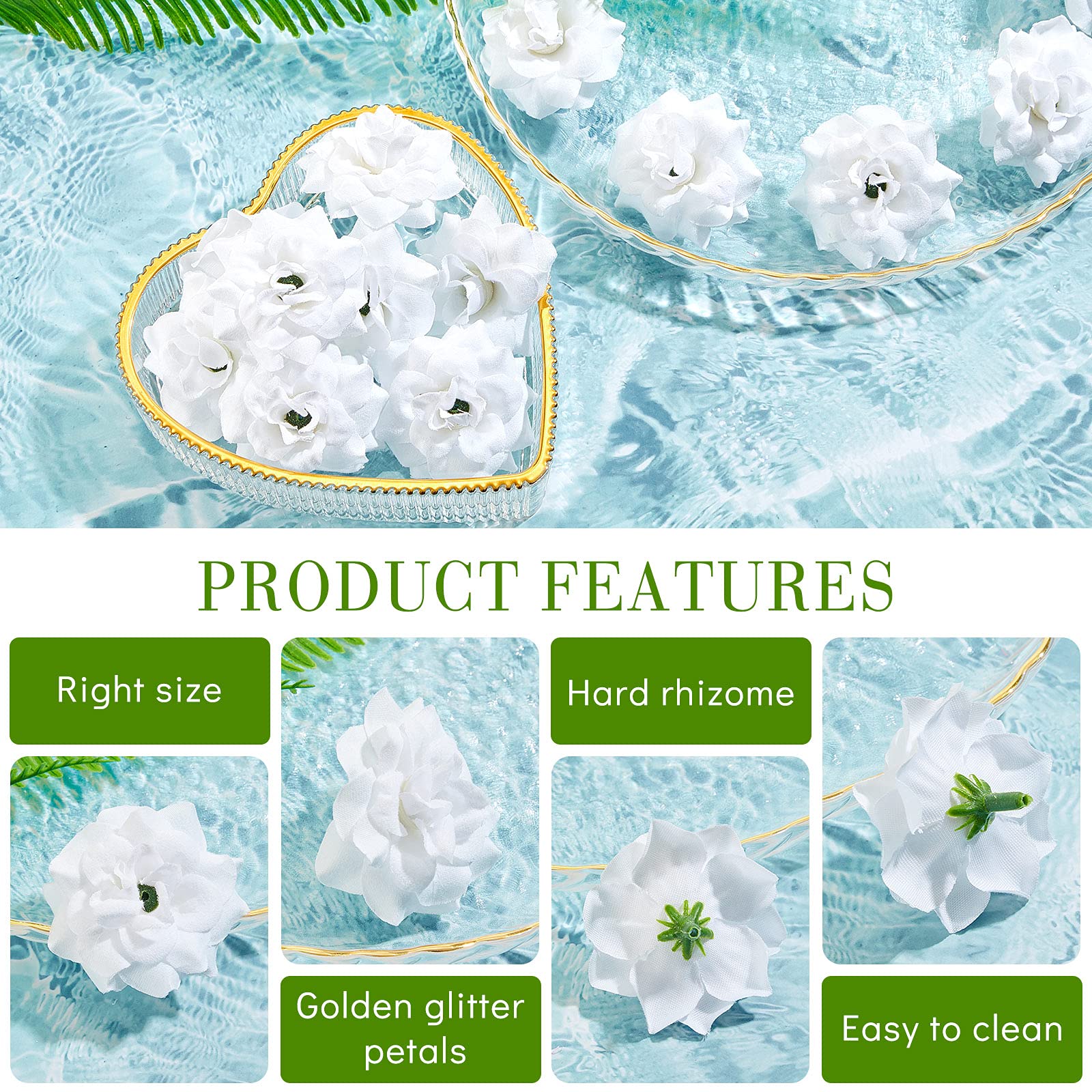 Syhood 100 Pieces Artificial Roses Head Fake Silk Rose Head DIY Fake Roses Heads for Wedding Flower Wall DIY Crafts Bouquet Decoration (White)