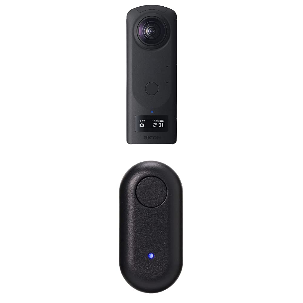 RICOH Theta Z1 51GB Black 360° Camera,CMOS sensors,Increased Internal Memory with RICOH Remote Control TR-1 for Theta - Compatible Models. Ricoh Theta Stick Included. HDR, Fast Wireless Transfer