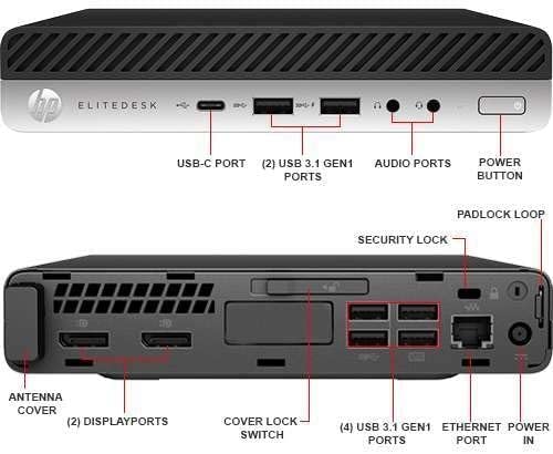 HP 800 G3 Mini High Performance Desktop Intel i7-6700 UP to 4.00GHz 32GB DDR4 New 512GB NVMe M.2 SSD + New 1TB SSD WiFi BT Dual Monitor Support Wirless Keyboard & Mouse Win10 Pro (Renewed)