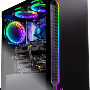 Skytech Gaming Shadow 3.0 Gaming PC Desktop - Intel Core-i5 10400F 2.9GHz, RTX 3060 12GB GDDR6, 16GB DDR4 3000, 1TB SSD, Z490 Motherboard, 600W Gold PSU, AC WiFi, Windows 11 Home 64-bit