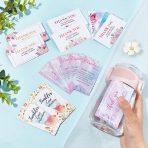 PLIGREAT 120 Pcs Cup Care Instructions Cards, Tumbler Cups Care Cards, Cup Cleaning Care Directions Cards for Handmade Mug Online Shop Owners Package Insert Card for Small Business Thank You Card