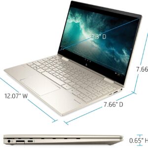 HP 2020 Envy x360 2-in-1 13.3" FHD IPS Touchscreen Laptop Intel Evo Platform 11th Gen Core i7-1165G7 8GB Memory 1024GB SSD Pale Gold - Backlit Keyboard -Fingerprint Reader -Thunderbolt - WiFi 6