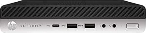 hp elitedesk 800 g4 desktop mini - intel core i5-8500t - 16gb ddr4-256gb ssd - intel uhd graphics 630 - windows 10 pro 64-bit (renewed)