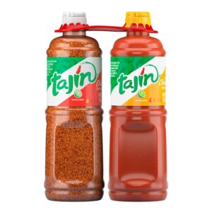 tajín clásico seasoning 14oz and tajín fruity chamoy sauce 15.38oz bundle (pack of 2)