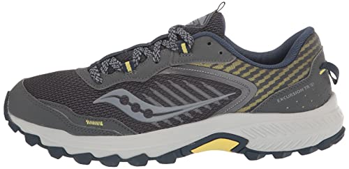 Saucony Women's Excursion TR15 Trail Running Shoe,Shadow/Sunblaze, 9 W