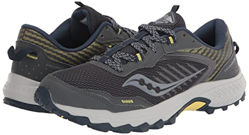 Saucony Women's Excursion TR15 Trail Running Shoe,Shadow/Sunblaze, 9 W