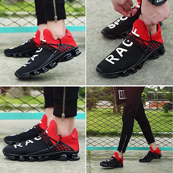 FUSHITON Womens Walking Running Shoes Athletic Tennis Non Slip Blade Type Casual Sports Fashion Sneakers Red