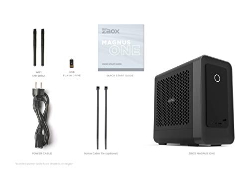 ZOTAC Magnus ONE ECM7307LH Mini PC GeForce RTX 3070 LHR, Intel Core i7-10700, 16GB DDR4/512GB SSD/1TB HDD/Windows 10 Home 64-bit System, ZBOX-ECM7307LH-U-W2B