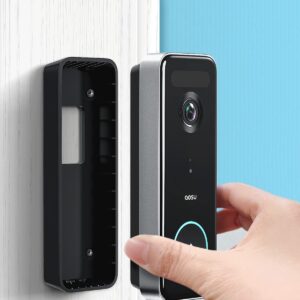 AOSU Doorbell Camera Wireless, 5MP Ultra HD, No Monthly Fee, 2.4/5 GHz WiFi Video Doorbell with Homebase, Battery/Wired Powered, Work with Alexa & Google Assistant