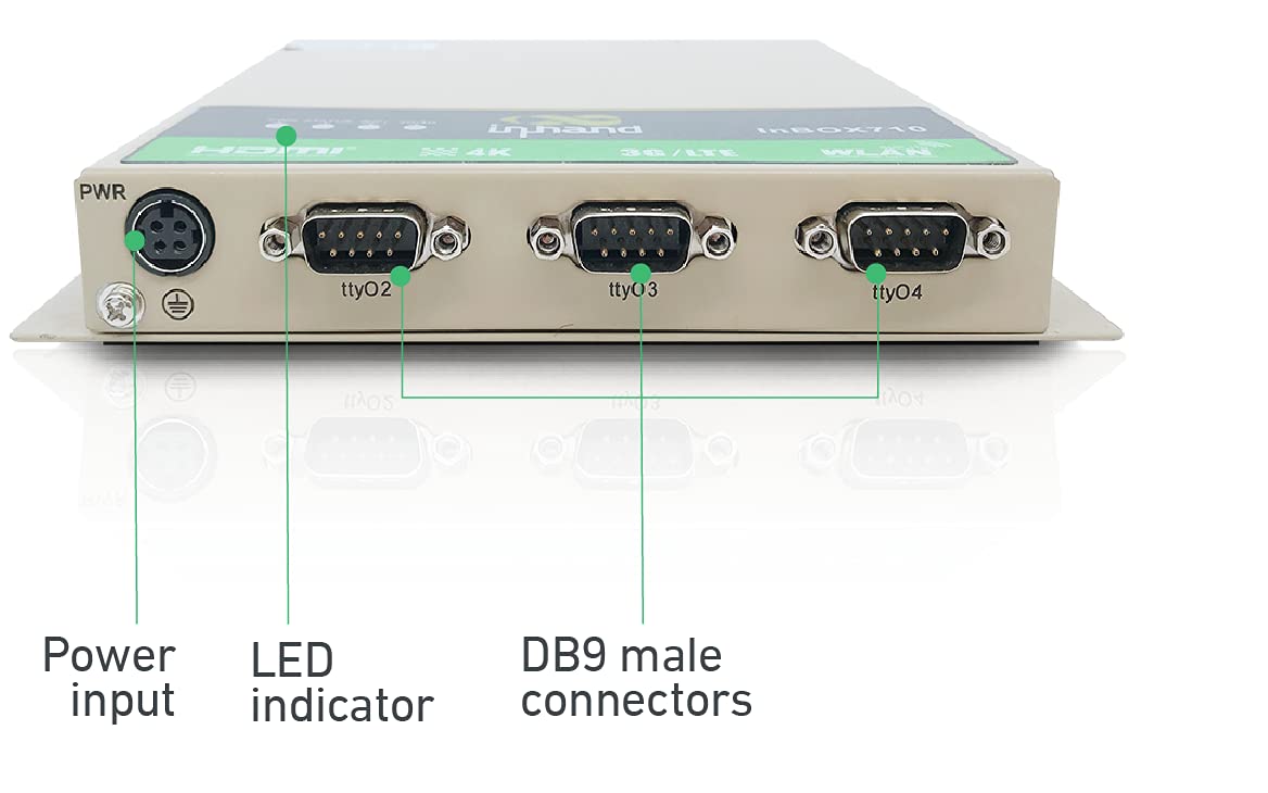 IoTInHand InBox710 High Performance Industrial Edge Computer, Industrial Computer Dual-core Cortex-A72, Quad-core Cortex-A53 and Mali T860 MP4 GPU 4K Ultra HD,(Android 7.1)