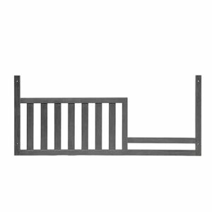 cc kits toddler bed safety guard rail compatible with oxford baby, soho baby, ozlo baby & avalon baby cribs (arctic gray, option 1)