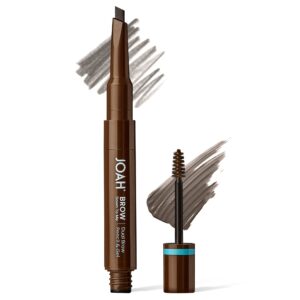 joah brow down to me dual brow pencil and gel for flawless brows, black brown