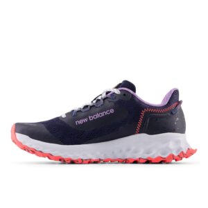 new balance women's fresh foam garoe v1 trail running shoe, natural indigo/electric purple/electric red, 8.5 wide