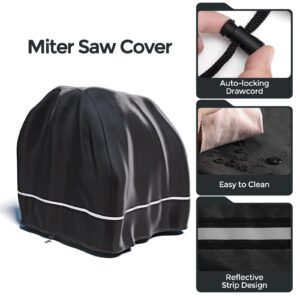 RitPin Miter Saw Cover, Fit for Most Miter Saws, Planers, Machine Tools, To Prevent Table Saw Rust, Waterproof and Dustproof, Black