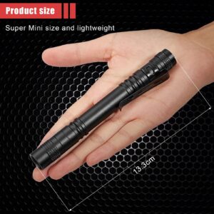 Honoson 6 Pieces UV Black Light Flashlight Small Blacklight Flashlights Pen Lights for Leak, Pet Urine, Hotel Inspection, Dry Stain and Dye Detector, 5.2 Inches Long