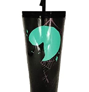 Starbucks Exclusive LIMITED EDITION Halloween 2021 Glow in the Dark Black Cat Tumbler: 24 oz Venti Cup