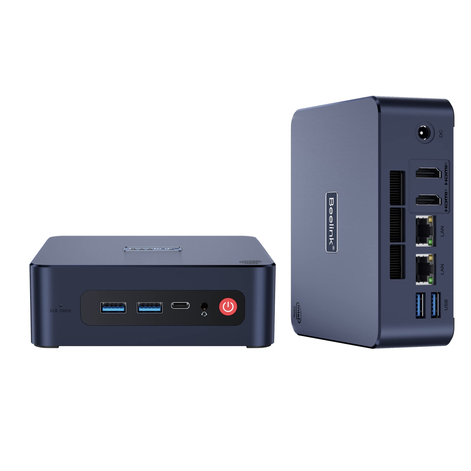 Beelink U59 Mini PC with Processor N5105,16G DDR4 500G SSD Mini Desktop Computer, Support 2.4G/5G Dual WiFi, Dual NIC LAN, BT4.0, Dual HDMI Business Mini Computer