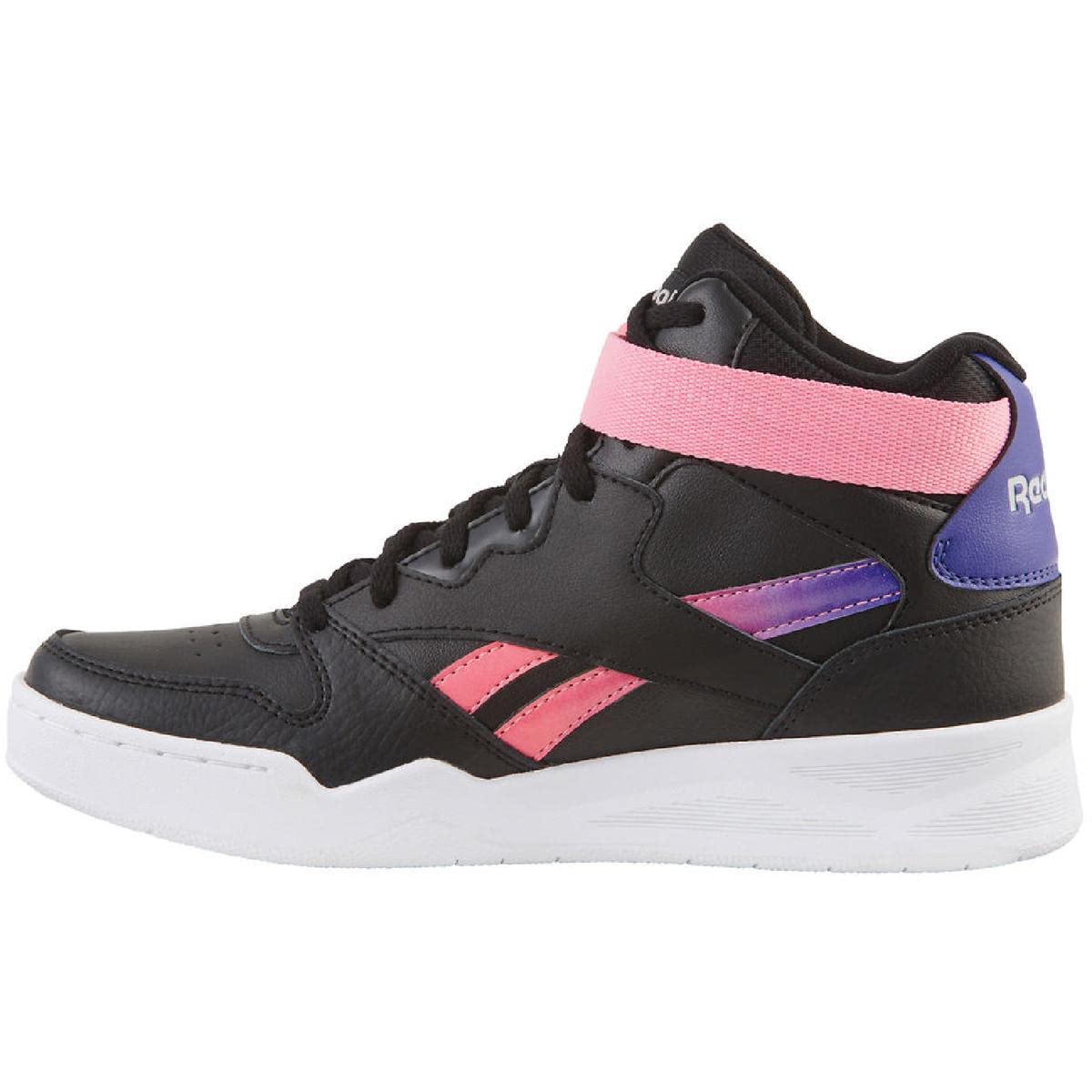 Reebok Women's BB4500 Hi High Top Basketball Shoe, Black/White/True Pink, 7.5