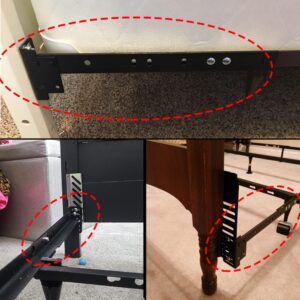 Bed Frame Footboard Extension Brackets Set Attachment Kit, Bolt-on Footboard Extension Bracket Attachment Kit - Fit for Twin,Full,Queen,King Size Bed