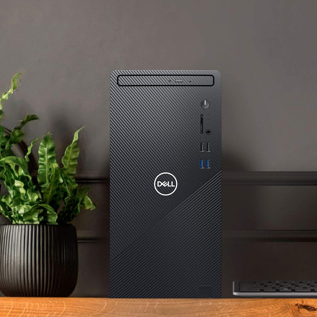 Dell 2021 Newest Inspiron 3000 Desktop Computer, Intel Quad-Core i3-10100 Processor Up to 4.3Ghz, 8GB DDR4 RAM, 1 TB HDD, Wi-Fi, SD Card Reader, HDMI, VGA, Win10 Home, Black