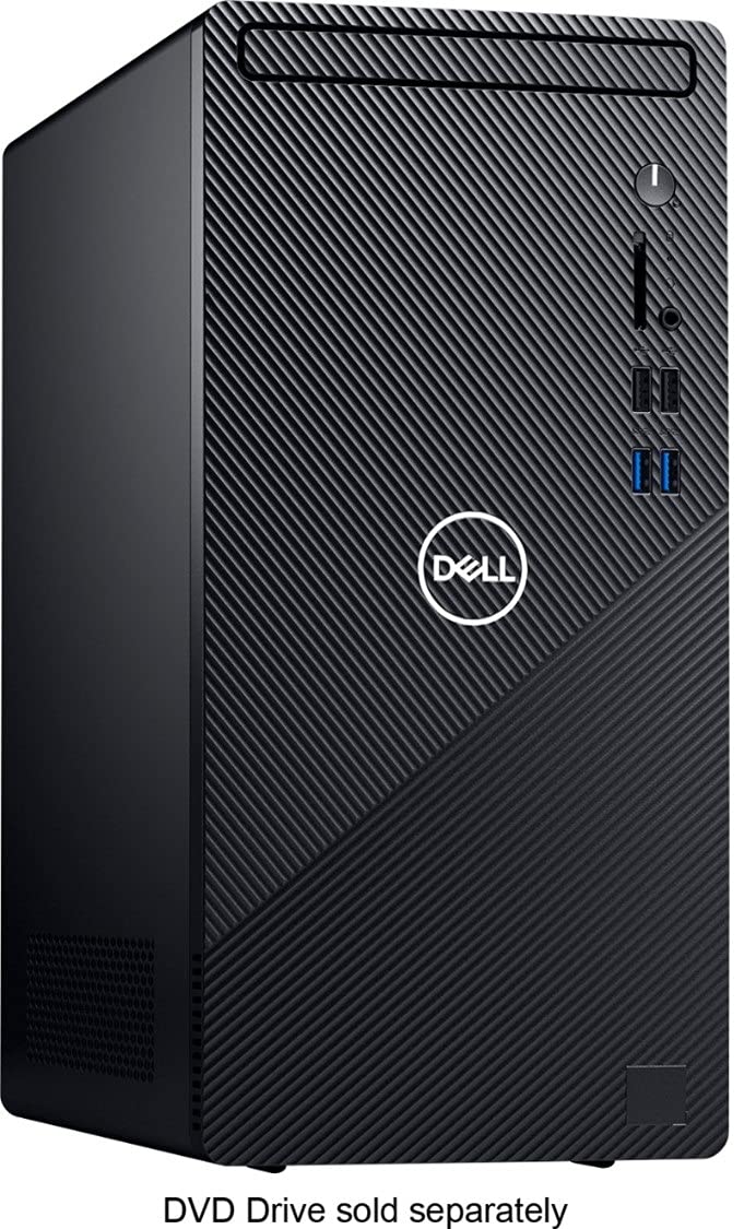 Dell 2021 Newest Inspiron 3000 Desktop Computer, Intel Quad-Core i3-10100 Processor Up to 4.3Ghz, 8GB DDR4 RAM, 1 TB HDD, Wi-Fi, SD Card Reader, HDMI, VGA, Win10 Home, Black