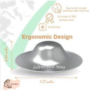 The Original 999 Pure Silver Nursing Cups - Nipple Shields for Nursing - Silver Nipple Covers -Silver Nursing Cups - Newborn Essentials Must Haves - Breastfeeding Nipple Covers-Nipple Shield