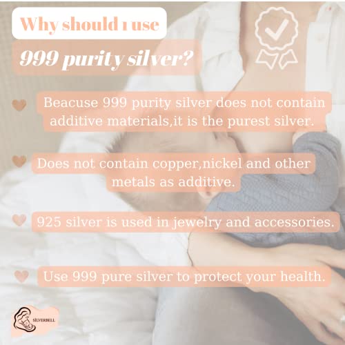 The Original 999 Pure Silver Nursing Cups - Nipple Shields for Nursing - Silver Nipple Covers -Silver Nursing Cups - Newborn Essentials Must Haves - Breastfeeding Nipple Covers-Nipple Shield