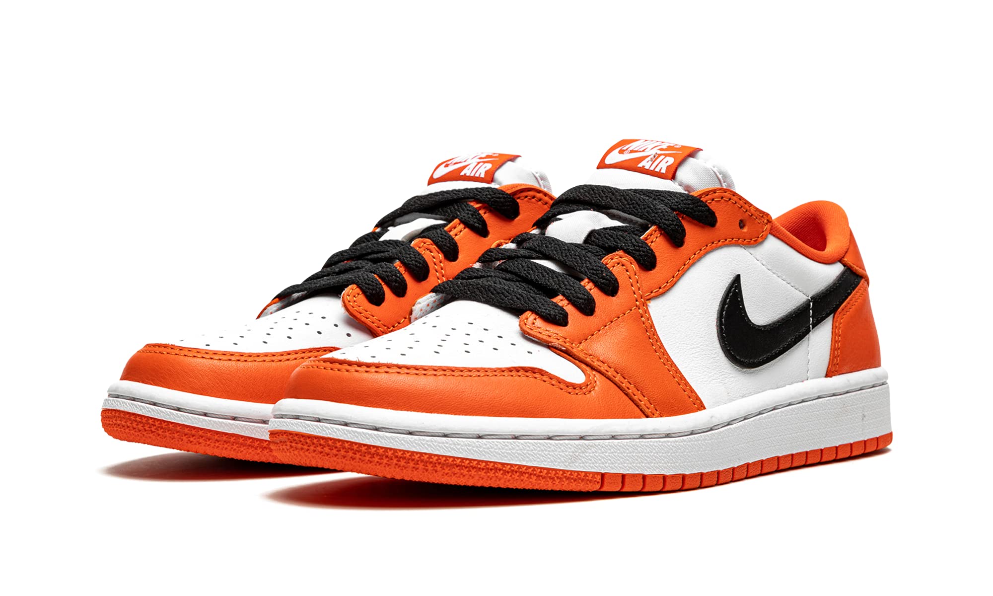 Nike Jordan Womens WMNS Air Jordan 1 Low CZ0775 801 Starfish - Size 9W, Starfish/White-black