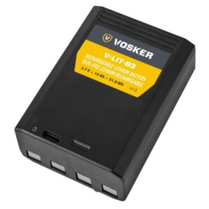 vosker extra rechargeable lithium battery pack for v300 mobile security camera, long lasting lithium battery, fast charge 14 000mah capacity, weather resistant