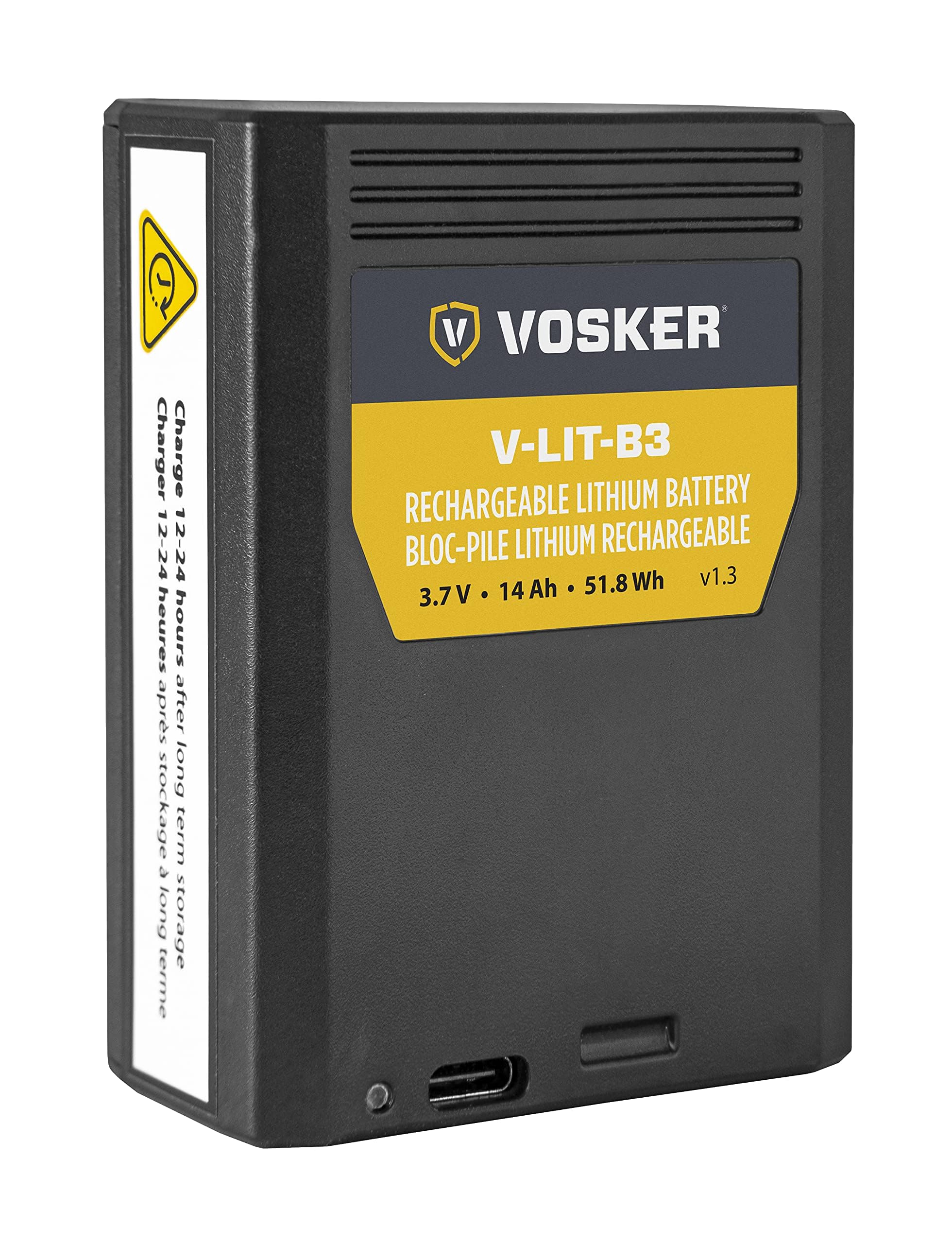 Vosker Extra Rechargeable Lithium Battery Pack for V300 Mobile Security Camera, Long Lasting Lithium Battery, Fast Charge 14 000mAh Capacity, Weather Resistant