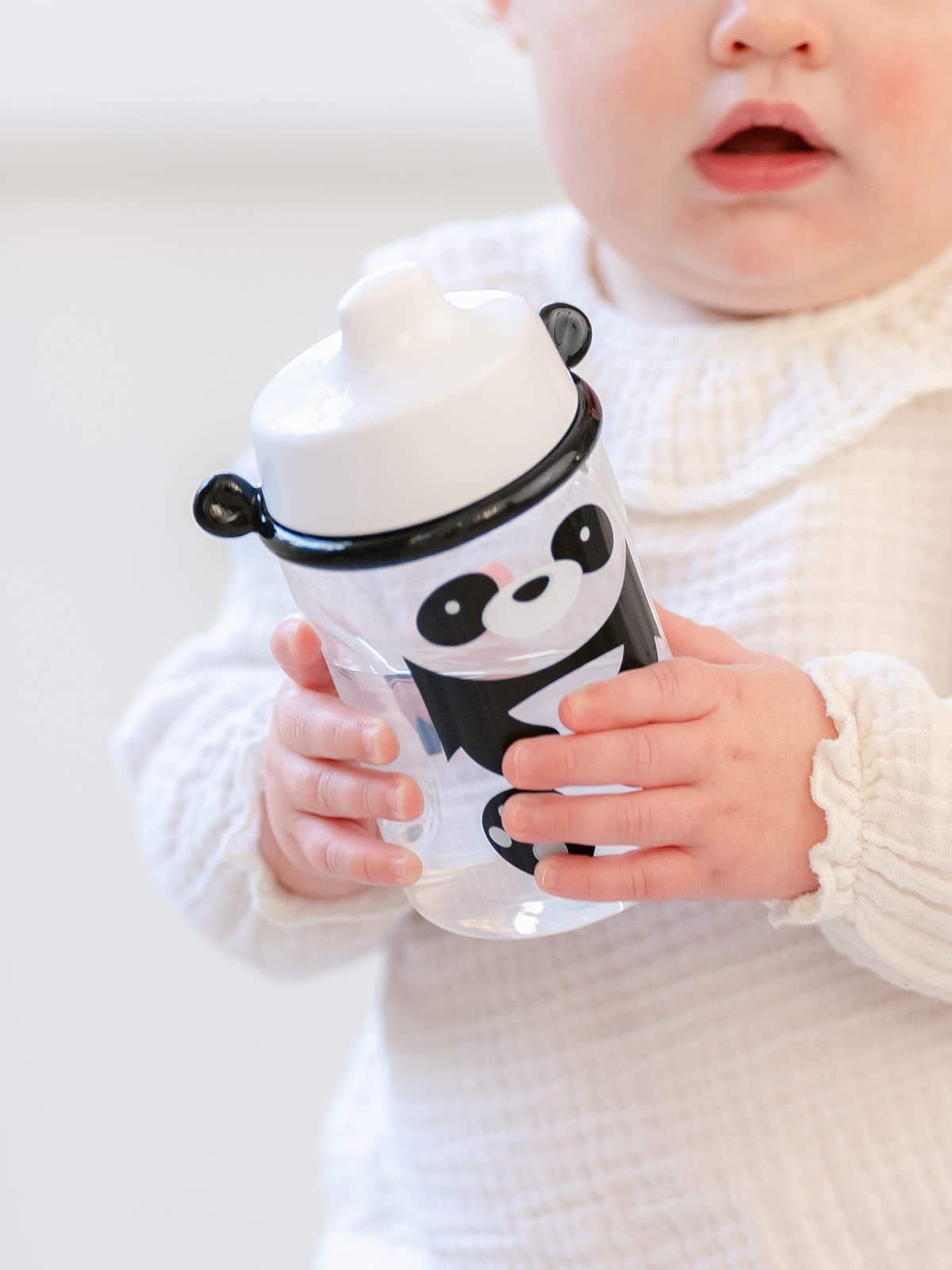 Lollaland Panda Bear, 9 ounce, 6 months Plus, Spill and Leak Proof, Bite Proof, Easy Grip, Hard Spout, BPA Free, Dishwasher Safe, Sippy Cup