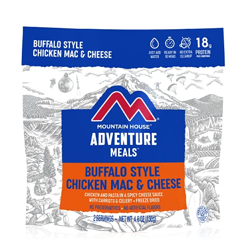 Mountain House Buffalo Style Chicken Mac & Cheese | Freeze Dried Backpacking & Camping Food | 2-Servings