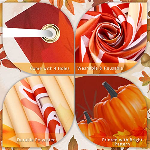 Fall Birthday Party Decorations Large Pumpkin Birthday Banner Fall Happy Birthday Backdrop for Harvest Thanksgiving Autumn Pumpkin Birthday Baby Shower Background Photo Booth Props Party Supplies