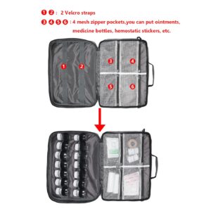 Medicine Bag Pill Bottle Organizer Travel Case for Men Women Medication Storage Organization Prescription Med Manager Water Bottle Vitamin Drug Carrying Case XL Large Locked Lockable Pretty Potable