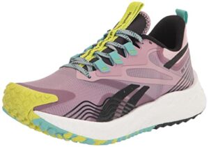 reebok women's floatride energy 4.0 adventure running shoe, infused lilac/semi classic teal/acid yellow, 9