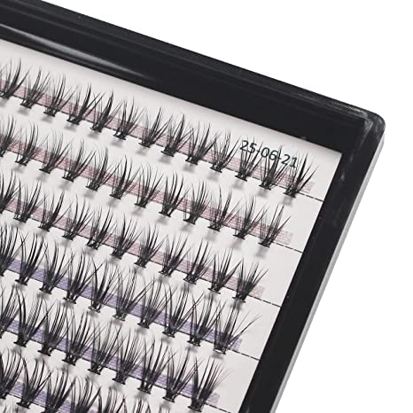 Dedila 200Pcs Handmade Individual False Eyelashes Thickness 0.07mm D Curl Mixed 10-12-14mm /11-13-15mm/12-14-16mm/16-18-20mm 3D Volume Cluster Eye Lashes Etensions (10-12-14mm)