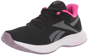reebok women's runner 5.0 running shoe, black/pure grey/infused lilac, 7.5