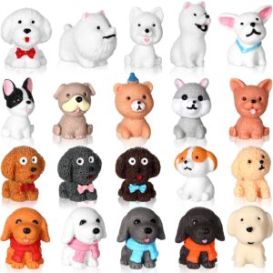 marsui 40 pieces mini dog figurines playset realistic detailed toy dogs little puppy figures educational dogs animals toys for birthday christmas easter cake topper decorations
