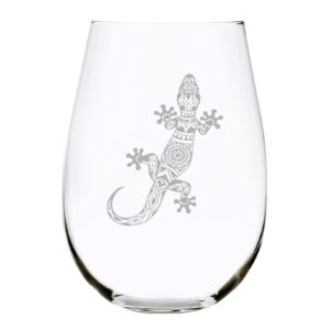 lizard stemless wine glass, 17 oz.