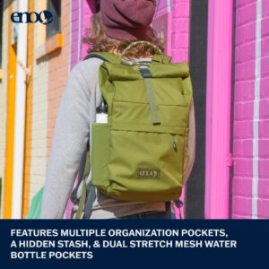 ENO Roan Rolltop Pack - 20L Outdoor Backpack for Men and Women - for Hiking, Camping, Backpacking, Beach, and Festivals - Moss