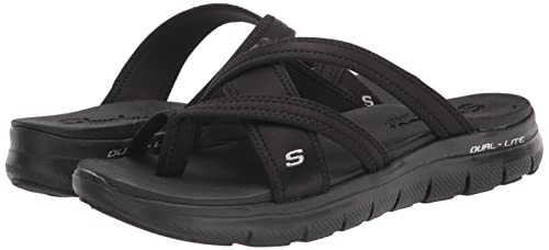 Skechers Women's Sporty Sandal Sport, Black/Black, 8