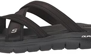 Skechers Women's Sporty Sandal Sport, Black/Black, 8