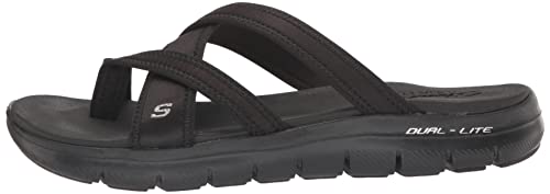 Skechers Women's Sporty Sandal Sport, Black/Black, 8